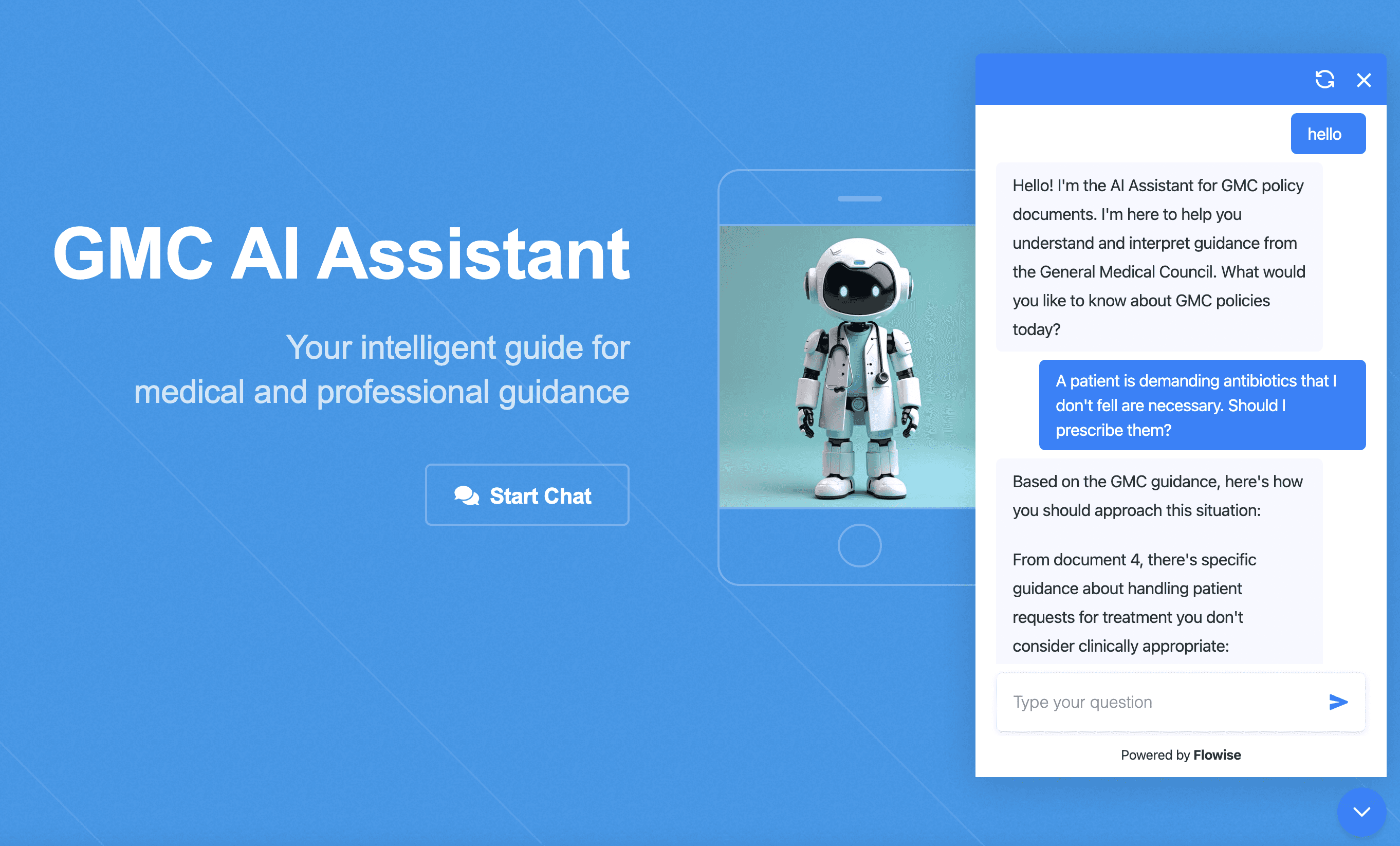 GMC AI Bot Interface